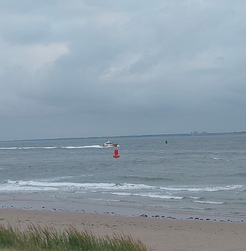 Winderige zeezwemtocht van Zoutelande naar Vlissingen